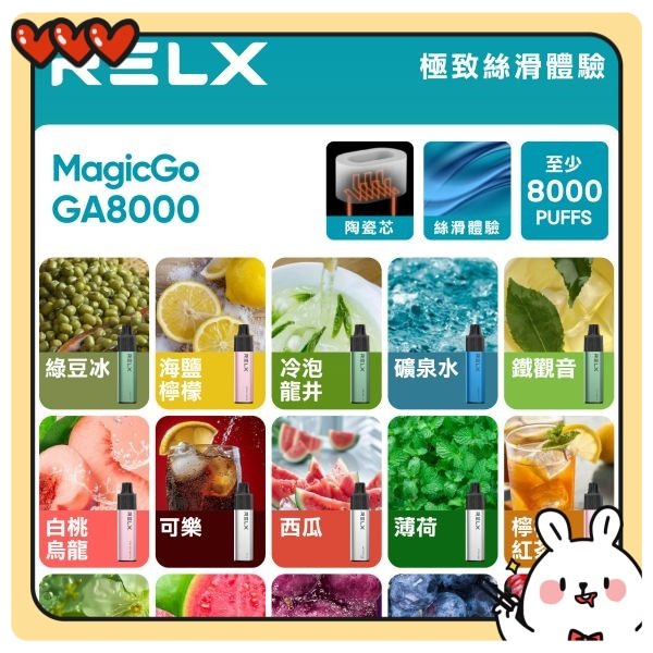 RELX拋棄式 RELX GA 8000口拋棄式 RELX一次性電子煙 SP2S電子煙 新日期 10/19